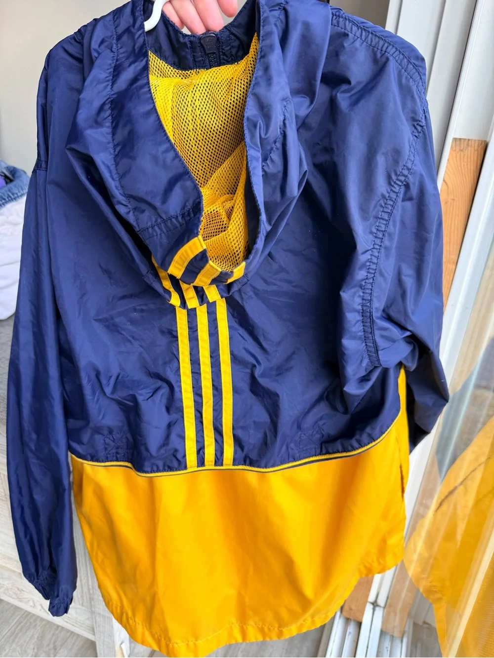 Vintage Adidas Youth Medium Half-Zip Colorblock Windbreaker Anorak
